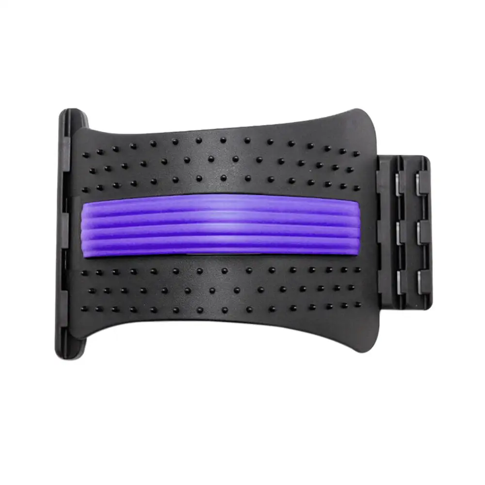 Тренажер для спины, массажер, волшебный, растягивающийся, фитнес, поясничная поддержка, расслабляющий массажер для спины, корректор, забота о здоровье - Цвет: A Purple