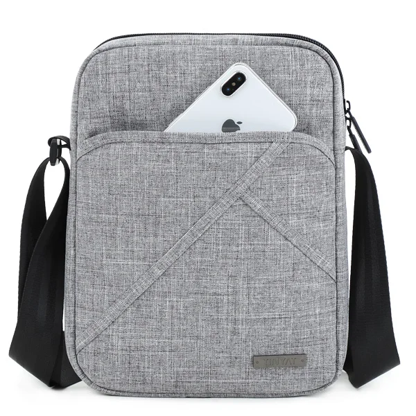 Сумка мужская Мужская легкая сумка TINYTA, повседневная непромокаемая сумка-кроссбоди из парусины, сумка на плечо для планшета iPad диагональю 9,7 дюйма с 8 отделениями - Цвет: T516 Gray