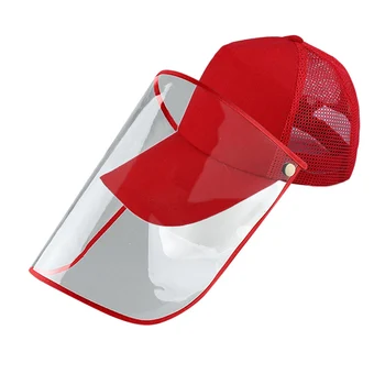 

Anti-spitting Protective Baseball Cap with Dustproof Transparent Cover Outdoor Face Cover Caps P7Ding