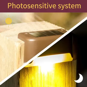 

8Pcs Led Solar Deck Lights Waterproof Outdoor Pathway Yard Stairs Fence Lamps Garden Powered Wall Lamp Outdoor Led Solar Light
