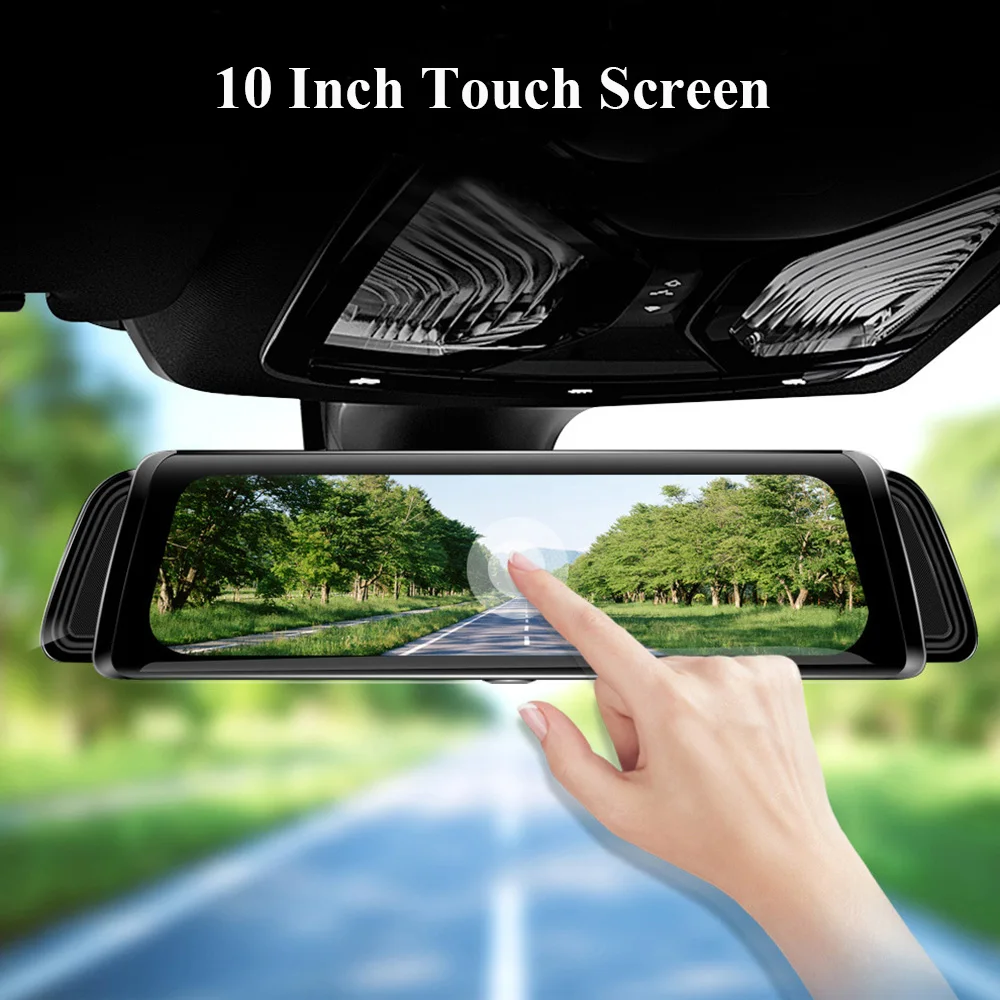 10 inch Touch screen Car DVR Rear View Mirror Dash cam Car Camera 1080P Back Camera Dual lens video Recorder