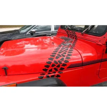 

Hot Sale Tire Tread Decals 4x4 Truck for Jeep Hood Body Vinyl Graphic Sticker 8"x 23" Large