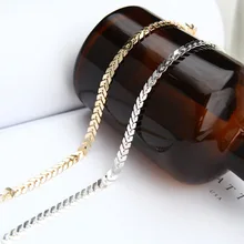 Европейский и американский минималистичный изящный металлический браслет со стрелой и блестками в виде змеиной кости, кольцо на лодыжки, украшения для ног