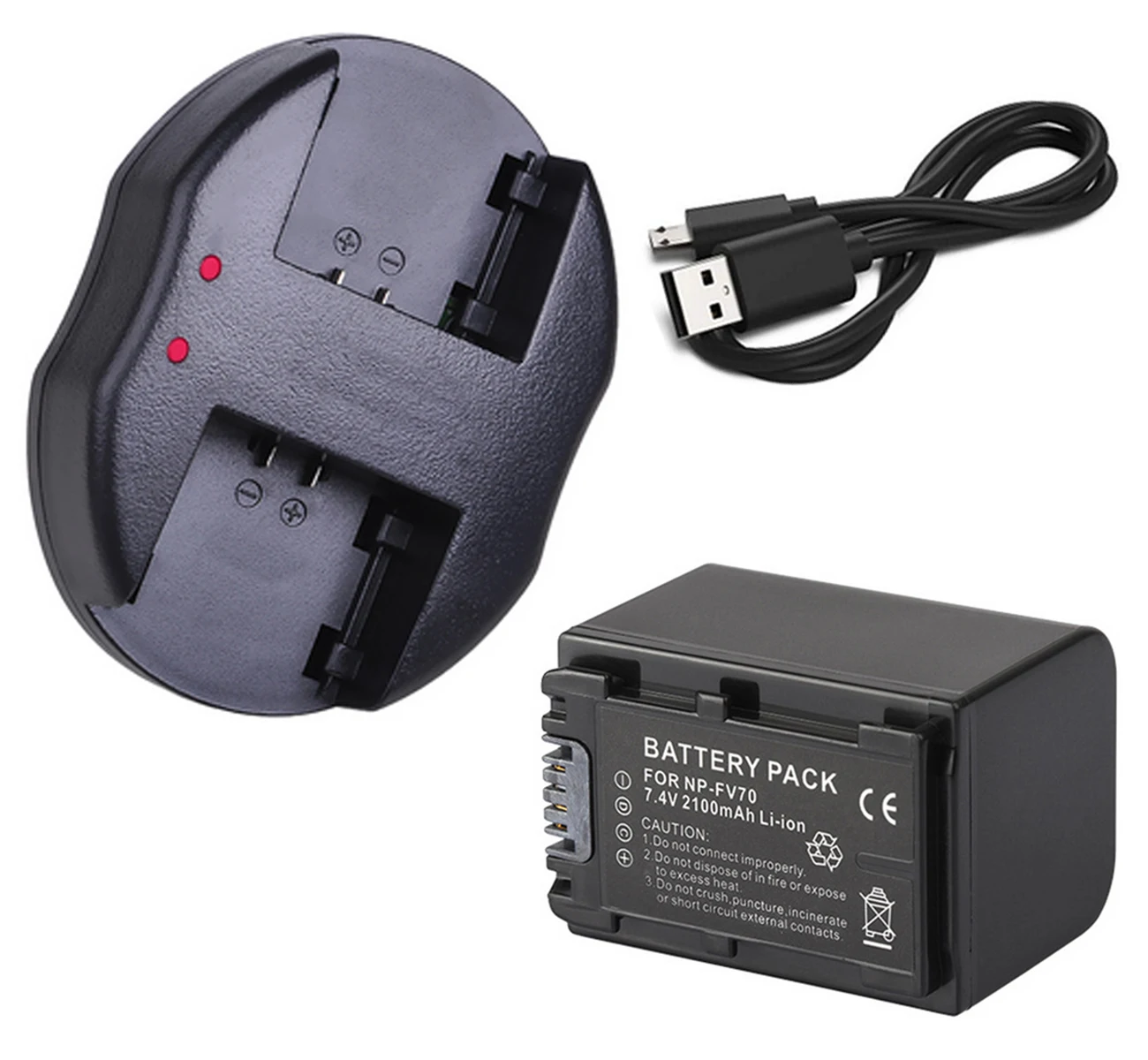 Аккумулятор+ зарядное устройство для sony DCR-SR15E, DCR-SR20E, DCR-SR21E, DCR-SR58E, DCR-SR68E, DCR-SR78E, DCR-SR88E - Цвет: Battery and ChargerE