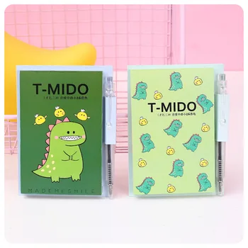 

Kawaii Little Dinosaur With Ballpoint Pen To Do List Planner Notepad Diary Book Exercise Book School Office Supply Stationery