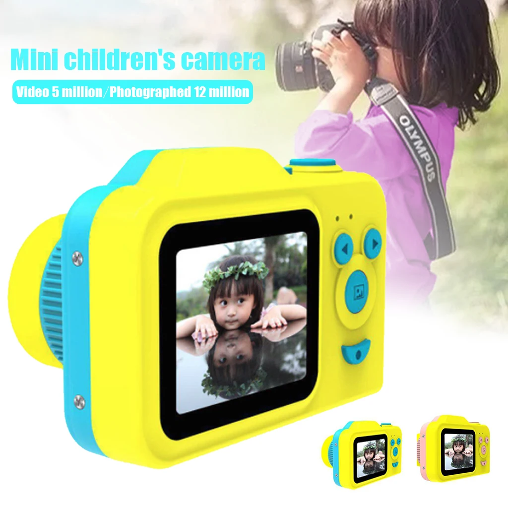

2 Inch Toy HD Camera Digital For Kids Cartoon Cute Children ABS Mini Camera Toys With DIY Stickers Birthday Gift Creative