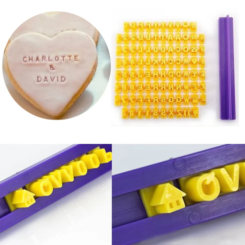 

High Alphabet Letter Number Cookie Press Stamp Embosser Cutter Fondant Mold Cake Baking Molds Tools LG66