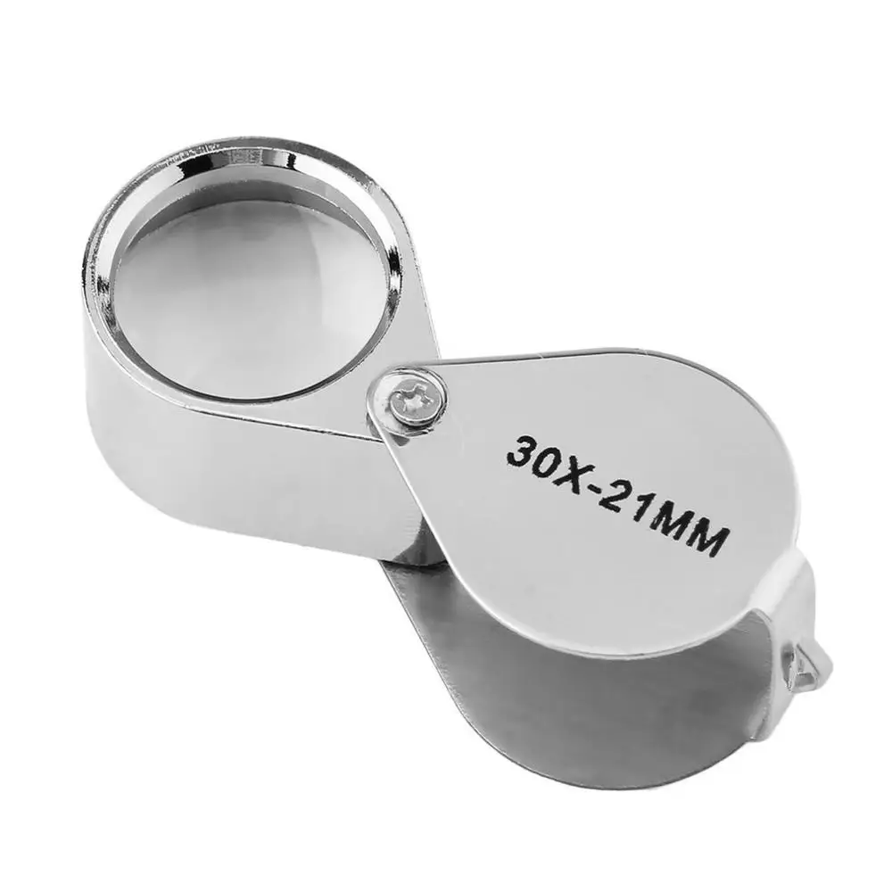 

Mini 10X Glass Magnifying Magnifier Jeweler Eye Jewelry Loupe Loop 30*21mm Triplet Jewelers Eye Glass Hot Sale