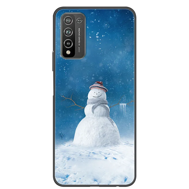 Cho POCO M3 Ốp Lưng Dễ Thương Silicon Giáng Sinh Ốp Điện Thoại Dành Cho Xiaomi Poco M3 M 3 Mềm TPU Bao POCO x3 NFC Coque Quà Tặng Năm Mới 