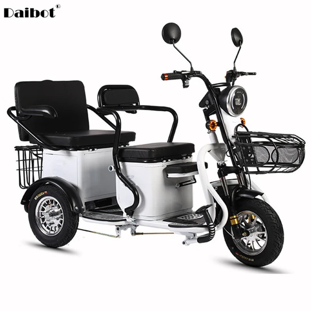 Daibot-patinete Eléctrico Con Asiento Para Adultos, 3 Ruedas, Blanco/negro,  500w, 48v, Doble Suspensión - Bicicletas Eléctricas - AliExpress