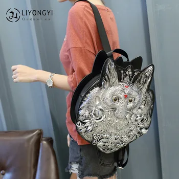 

Liyongyi Women's Pack Pu Personality 3d Single Shoulder Diagonal Women's Bag New Fox Bag Wholesale