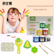 Barbie Bear Creative Finger Pigment 35ML Painting Set 6 Colors Pigment DIY Graffiti Paint Safe Non-toxic Mild Delicate Supplies