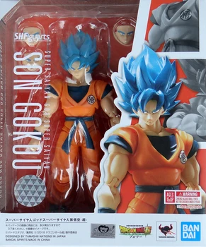

Original BANDAI Dragon Ball Super SHF God Blue Goku Action Figure Figurals Model Dolls Brinquedos