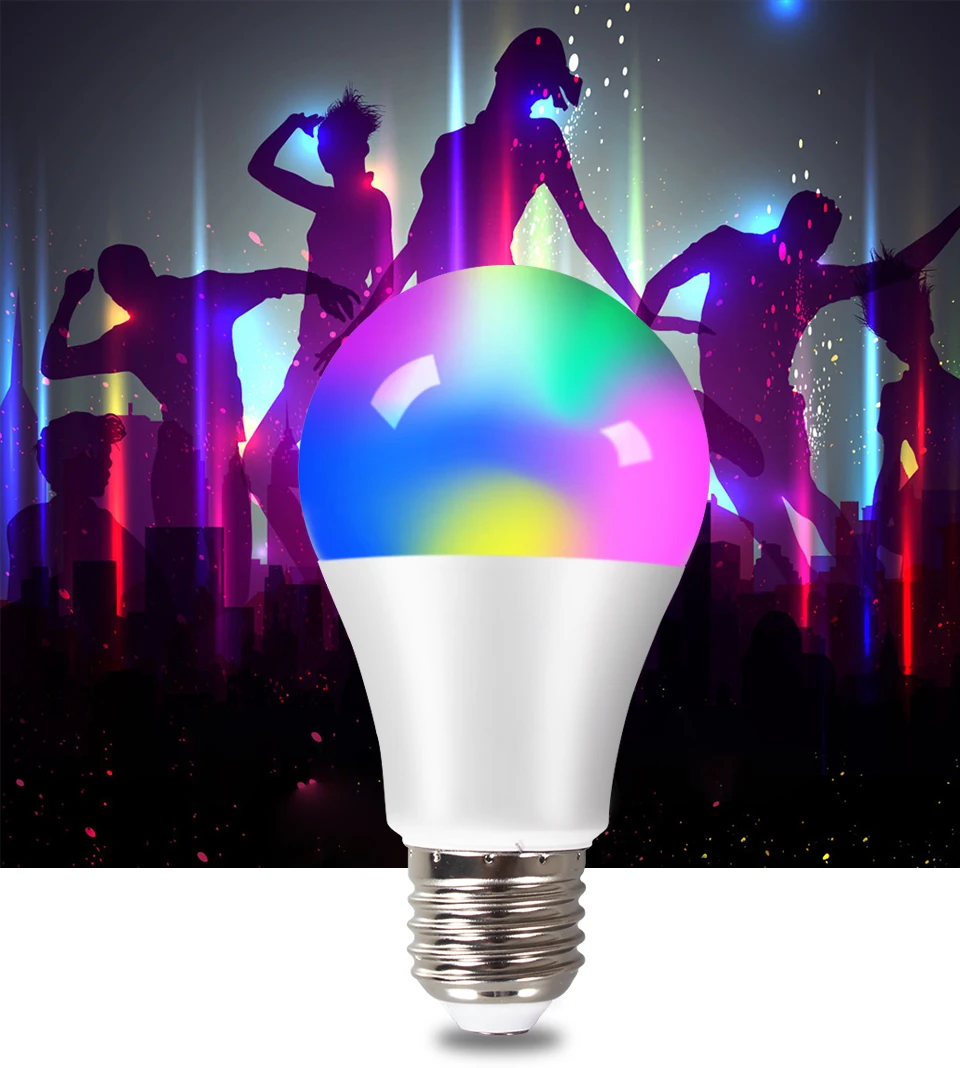 FOXGBF LED bulb light RGB 5W 7W E27 220V bulb high brightness indoor lighting bedroom light atmosphere light holiday light1