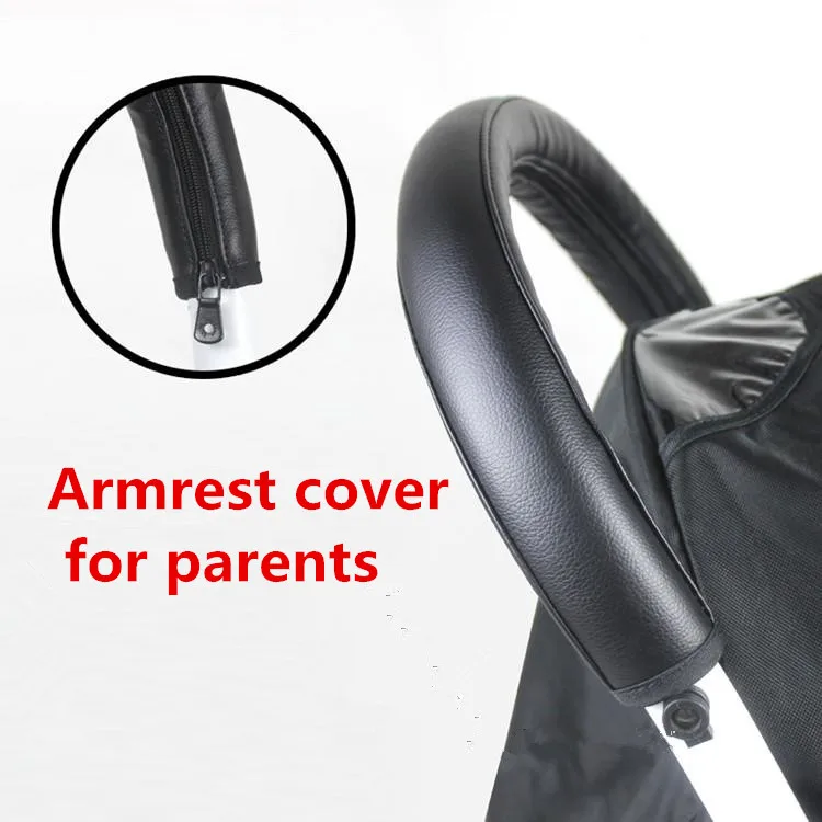 Baby Strollers Stroller Handle Cover PU Leather  Case for Yoya Yoyo Plus Bumper Bar Yuyu Pushchair Armrest Stroller Sleeve Pram Accessories baby stroller accessories	