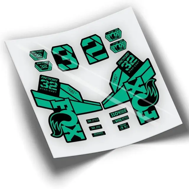 FOX 32 FACTORY SC 2021 various colors bicycle fork stickers Turquoise