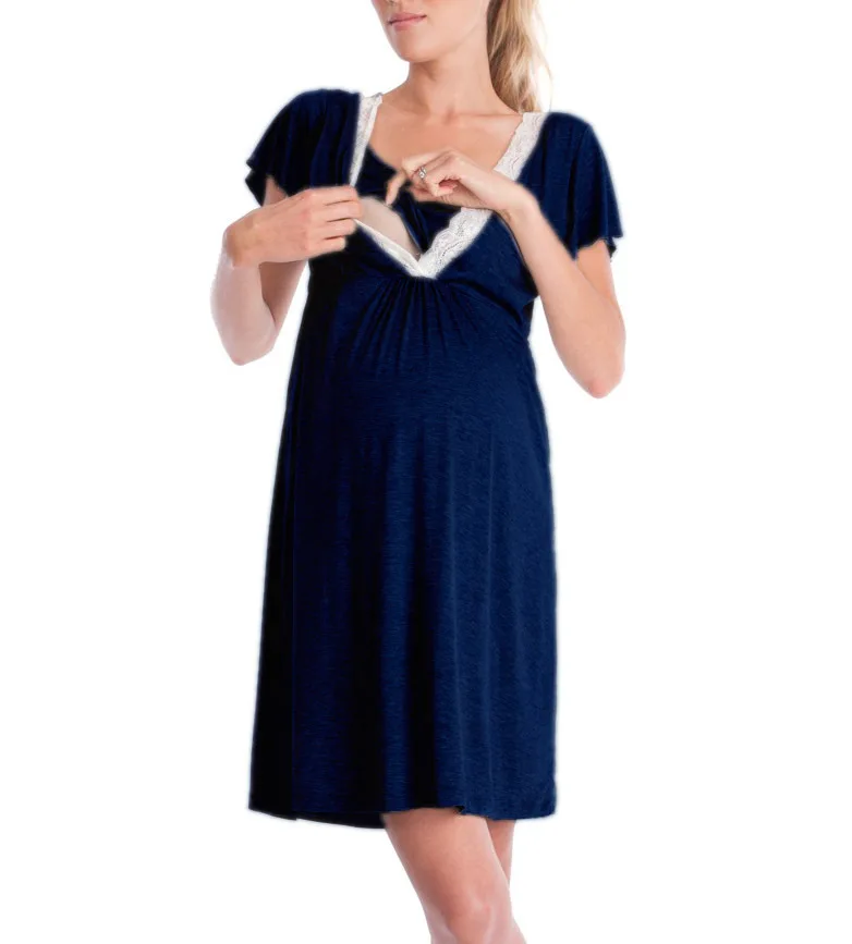 Summerdress pregnant women  large size vest sleeveless  lace breastfeeding dress pregnant pajamas skirt women maternity Clothes