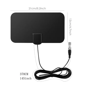 

HD Signal Amplifier Digital TV Antenna HDTV Portable Flat Indoor 1080P 50 Miles Range LHB99