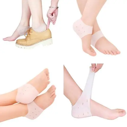 Heel Insoles 2PCS Protective Silicone PLANTAR FASCIITIS Heel Spur Ankle Gel Support Pain Relief