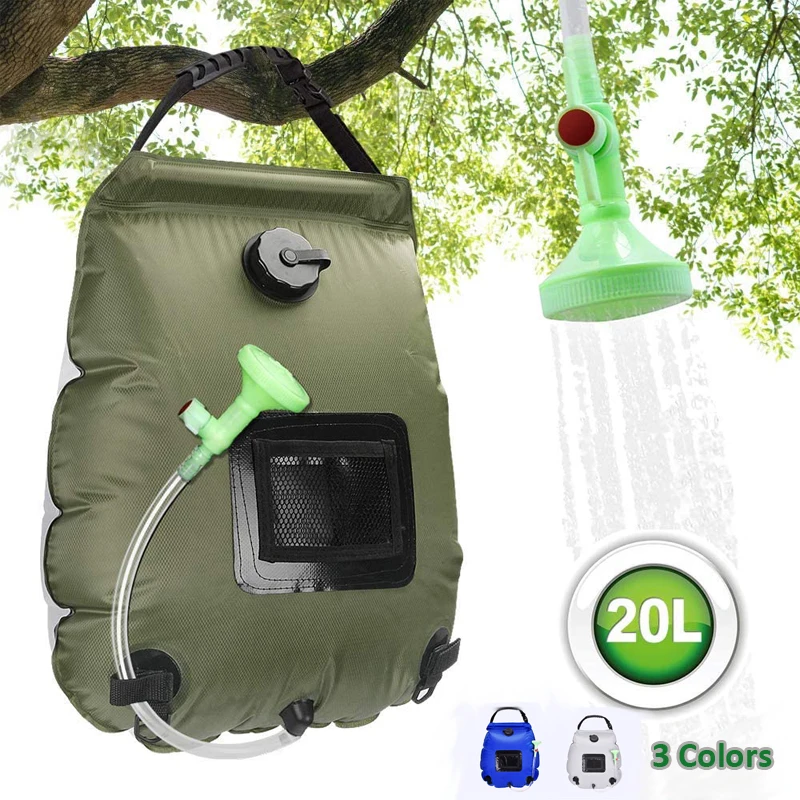 Shower-Head Hose 20L Switchable Heating Hiking Solar Outdoor Camping Climbing