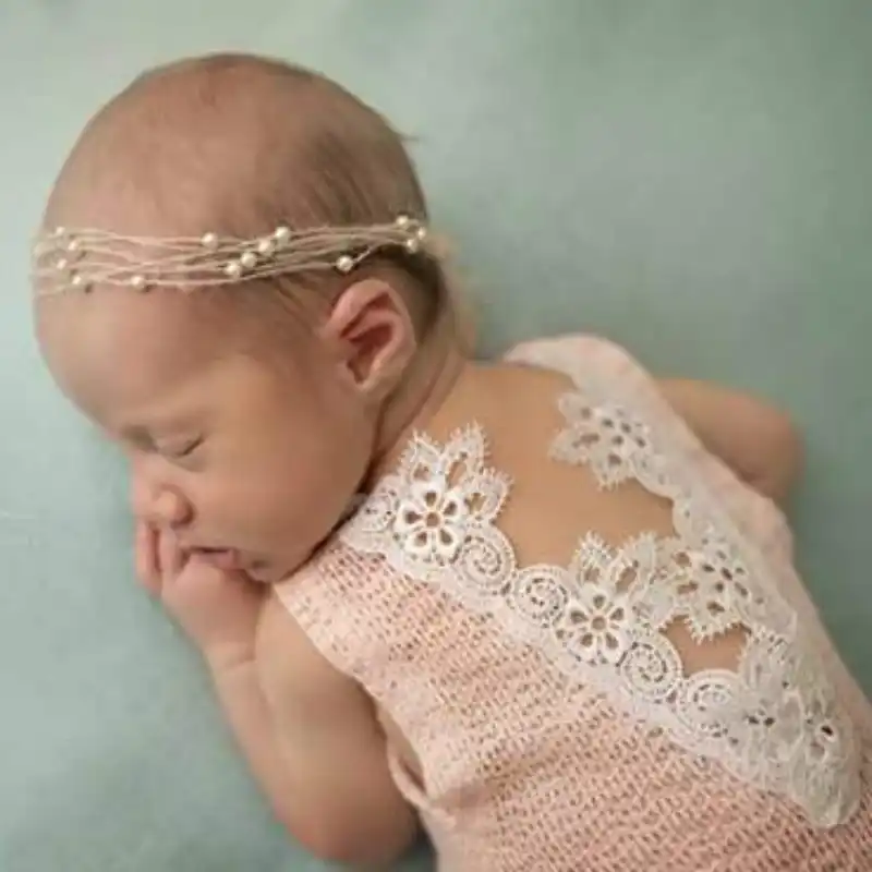baby girl pearl headband