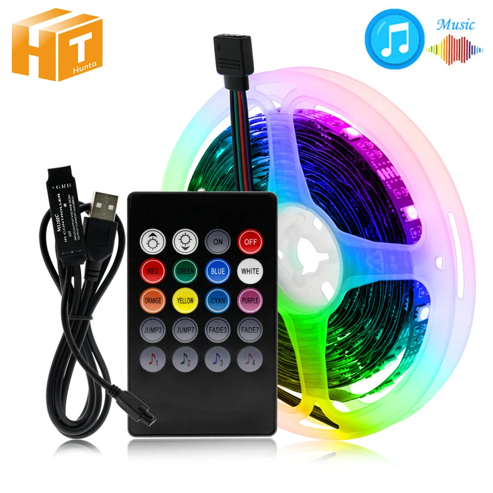 RGB Changeable USB LED Strip 5050 DIY Flexible LED / Control LED TV Background Lighting. _ - AliExpress Mobile