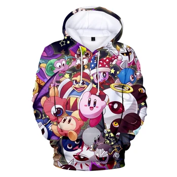 

Hot Sale 3D Anime Kirby Hoodies in men/women cute Cartoon Game sweatshirt autumn warm Jackets Unisex Teenage Hip Hop kids Coats