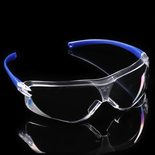 Gafas de seguridad piezas para laboratorio, lentes transparentes de  protección ocular, trabajo Industrial, antisalpicaduras, a prueba de viento  y polvo, 1 unidad - AliExpress