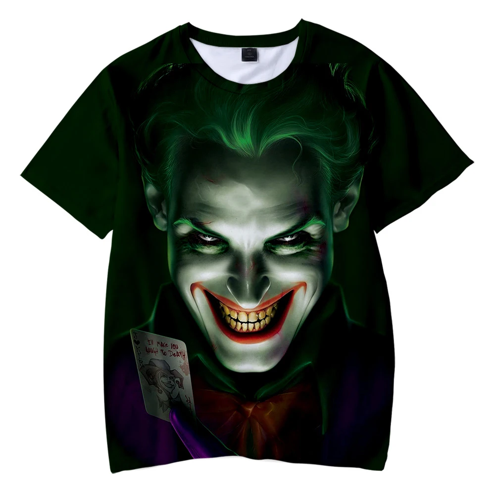 Супер Злодей HAHA Joker Arthur Fleck 2019 новая детская одежда с 3D принтом футболка короткими