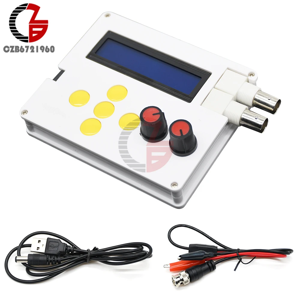 DDS Function Signal Generator DC 4V-10V 1Hz-500KHz Sine Square Triangle Swatooth ECG Pulse Keyboard 1602 LCD Display | Инструменты