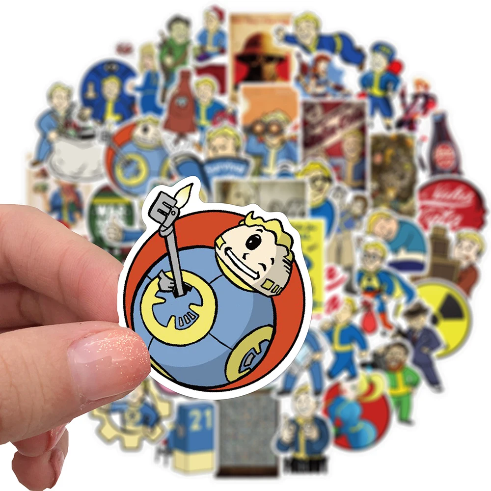 

50PCS Fallout Game Cartoon Stickers Laptop DIY Guitar Luggage Fridge Skateboard Car Waterproof Graffiti Sticker Decal Kid Toys