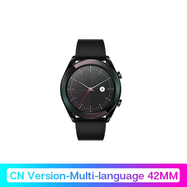 Black 42mm Global HUAWEI Watch GT, водонепроницаемые Смарт-часы Not2, трекер сердечного ритма, поддержка gps, спортивный трекер, умные часы для Android IOS - Цвет: Black 42mm