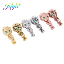Juya DIY Handmade Green/Red Eyes Decorative Dragon Connector Clasps Accessories For Women Crystal Tassels Pearls Jewelry Making