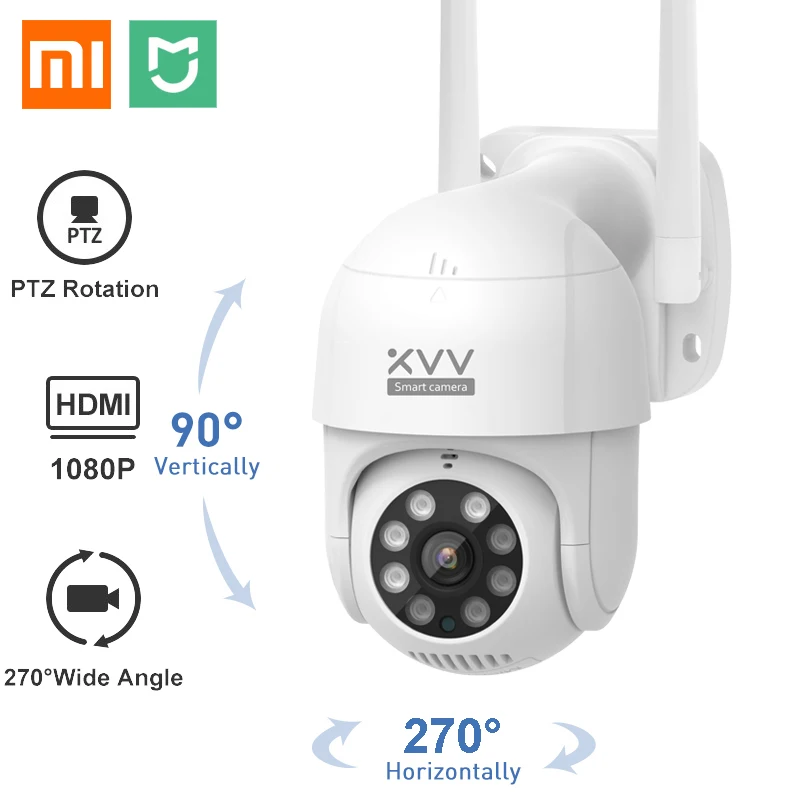 Review Xiaomi P1 Smart Outdoor IP Camera 1080P PTZ Rotate Wifi cam