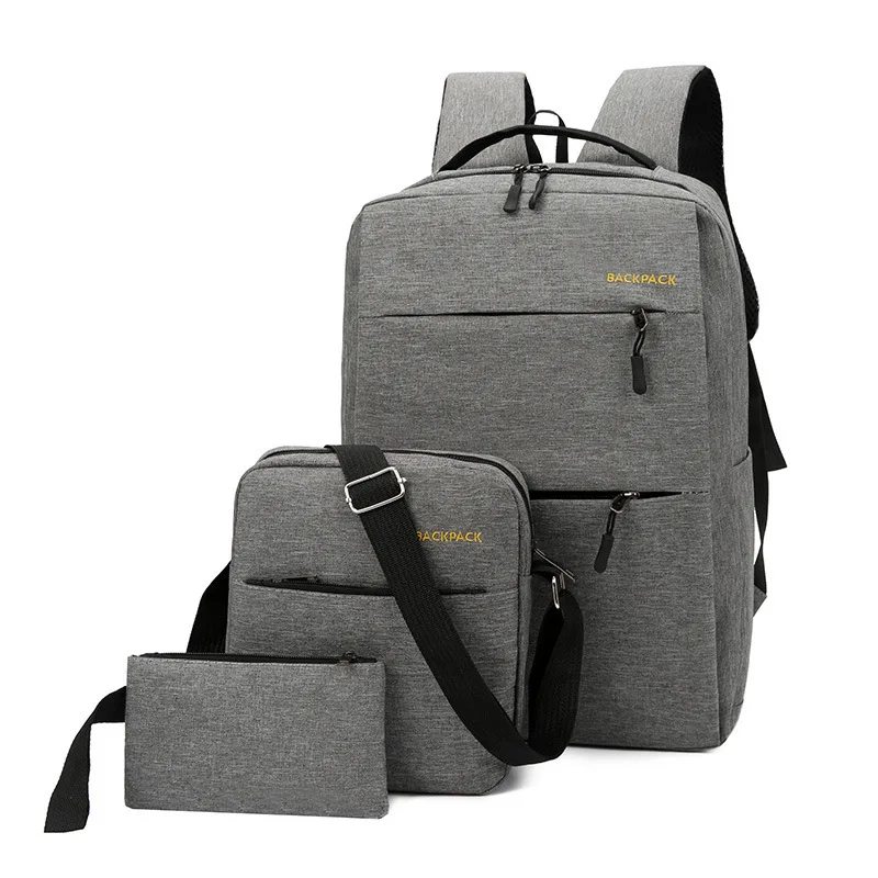 

3pcs/Set Multi-functional Casual Travel Bag Backpack Large-capacity Computer Bags Laptop Men Women Backpacks Zipper