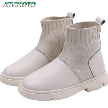 

2020 Autumn Winter Kids Boots Girls Martin Boots Boys Sock Boots With Warm Cotton Inside Children's Fashion Ankle Boots 26-36