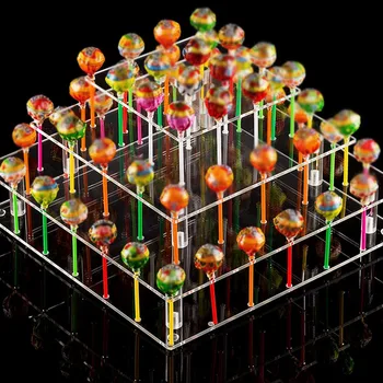 

Multi-holes Lollipop Stand Cake Sugar Display Holder Bases Shelf Square/Round/Rectangle Dessert Display Stand Party Supplies