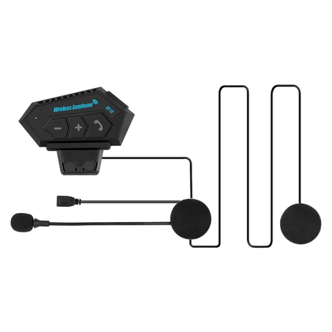 Bluetooth 5.0 Helmet headset Wireless Hands-free Telephone Call Kit Stereo Anti-interference earphone Music Player
