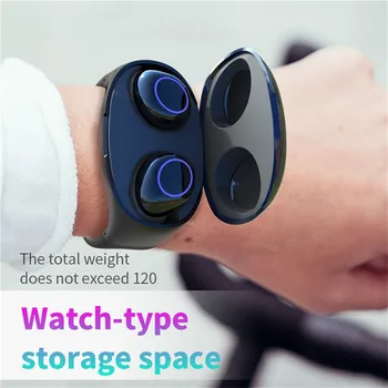 

Intelligent Tracker Bracelet Bluetooth Earphone 5.0 Handheld Audio Sound 2 in 1 Earphones Audifonos Para Celular 40SEP27
