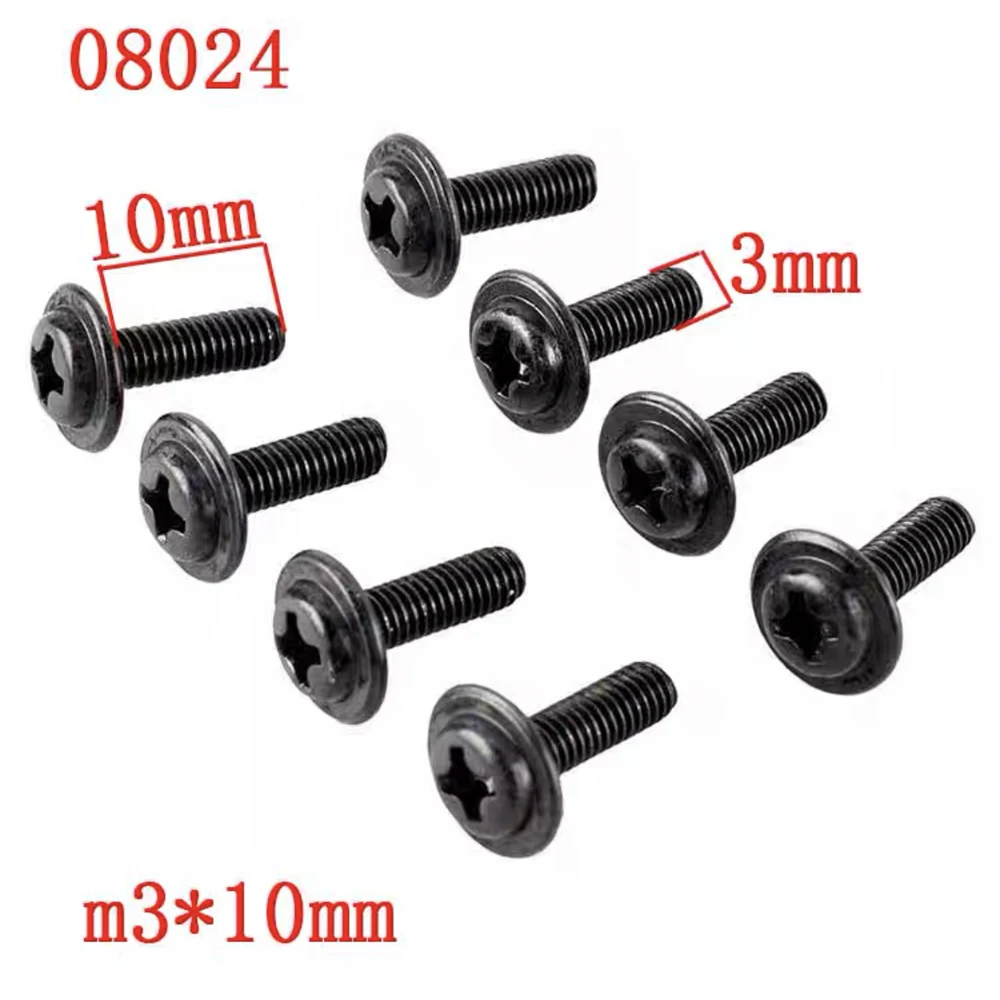 8PCS M3 M4 Screw Head Pan Head Machine Screw Nut 02055 02092 02094 02096 02097 02099 02102 02127 08024 for 1:10 HSP RC Cars