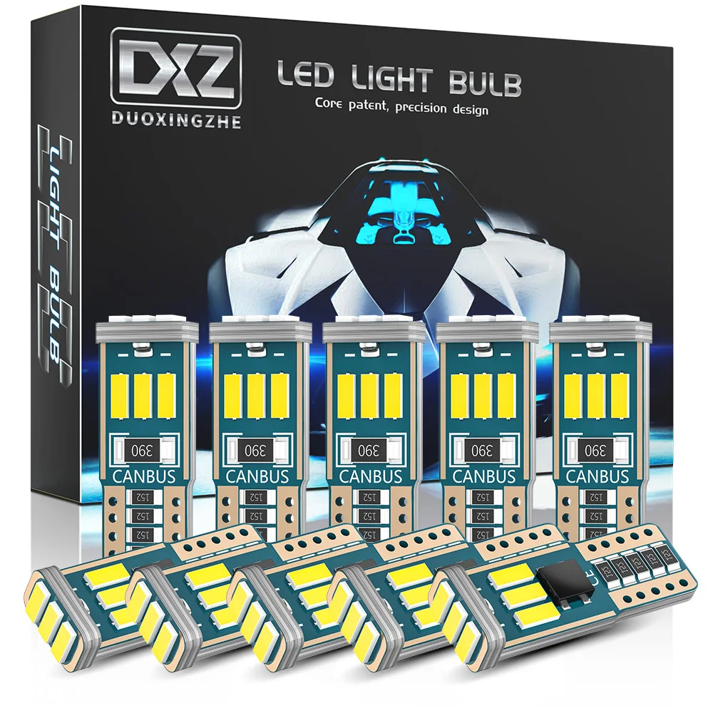 DXZ 10 шт. W5W T10 светодиодный Canbus 9 SMD 12 в 6000 К белый 194 168 салона автомобиля карта