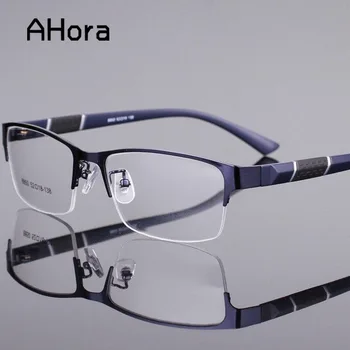 

Ahora Men Half Frame Business Finsihed Myopia Eye Glasses Frame With Diopters 0 -0.50 1.0 1.5 2.0 2.5 3.0 3.5 4.0 Shortsighted