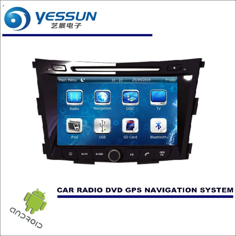 Car Stereo GPS Navi Radio Multimedia Bluetooth for SsangYong Tivoli 2015-2017