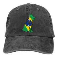 Бразильский флаг немецкая овчарка сердце для мужчин и женщин регулируемые бейсбольные кепки деним Jeanet Trucker шляпа