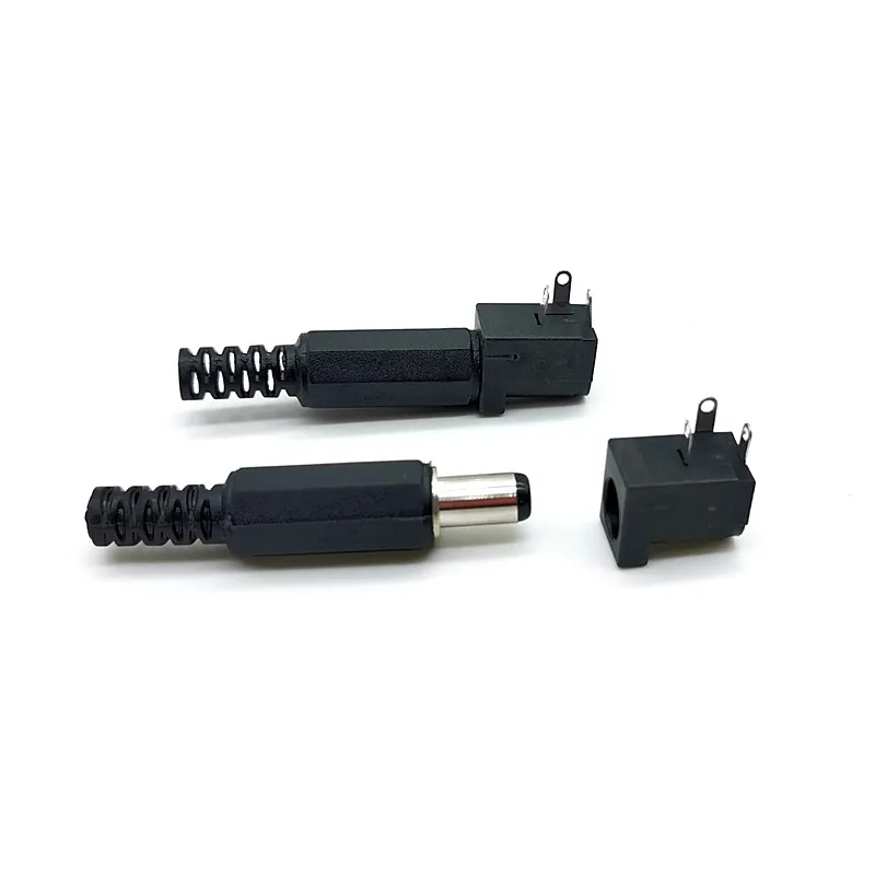 DC-005 5,5x2,1 мм 12V 3A Пластик мужской Вилки+ муфтовый стыковочный переводник Панель крепление разъем DC Мощность разъем электротехническое оборудование