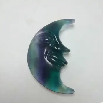 

1pc55-60g Natural flourite gemstone moon colorful flourite quartz sun Healing stone