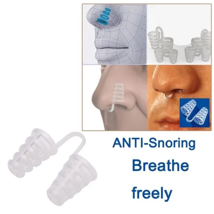 8Pcs/Box Anti Snoring Breathe Easy Sleep Nose Clip Snore Stopper Aid Nasal Dilators Device Congestion Aid No Strips Cones