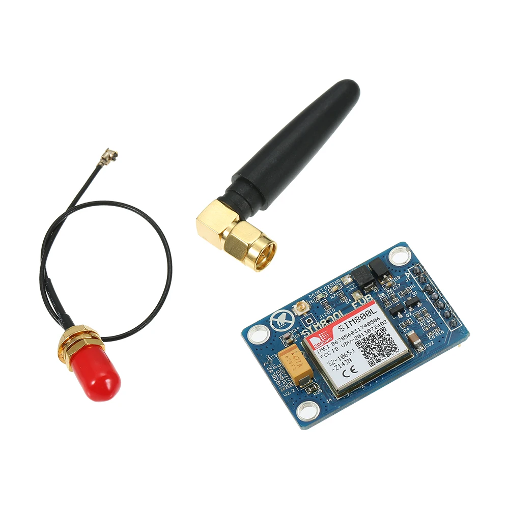 SIM800L беспроводной GSM GPRS модуль Quad Band антенна кабельный колпачок V2.0 5V|Компьютерные