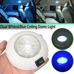 Plafonnier LED double couleur, 1x12V, 3W, blanc, rouge, blanc, bleu, intérieur de bateau, caravane, caravane, Camping car, Camping car 