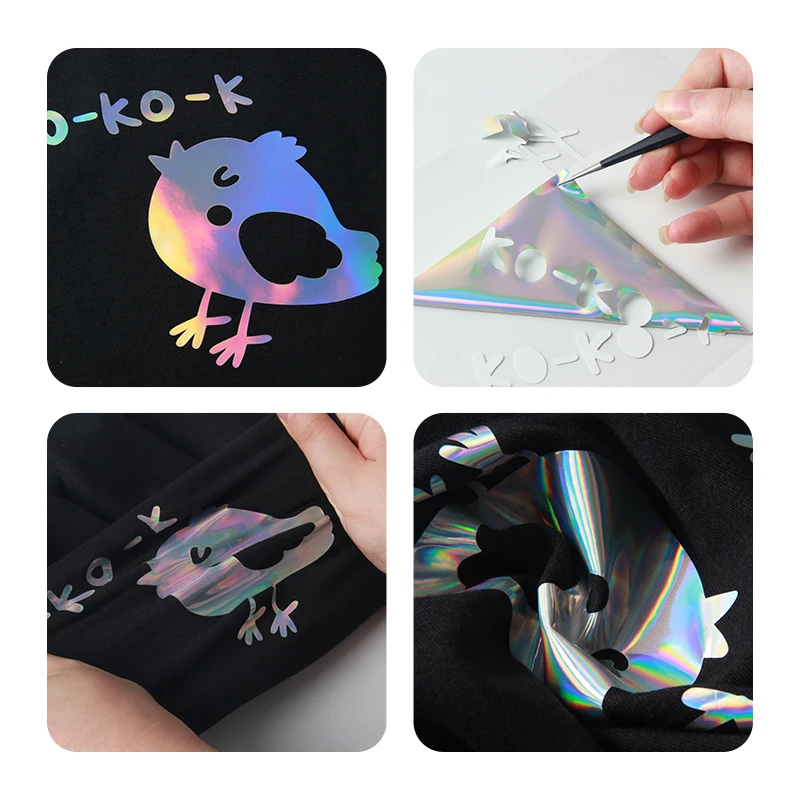 Holographic Htv Roll Hologram Heat Transfer Vinyl for Clothing